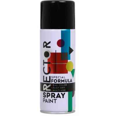 Аэрозольная краска для автомобиля RECTOR універсальна 9005 чорний гл.і 400мл (000013232) Винница