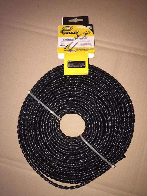 Леска мотокосы Ø5, см, 60 метров (косичка, черная) Мукачево - изображение 1