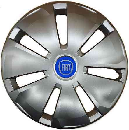 Автомобільні модельні ковпаки R16 Fiat (синій) 433 4шт, SJS, сріблясті Вінниця