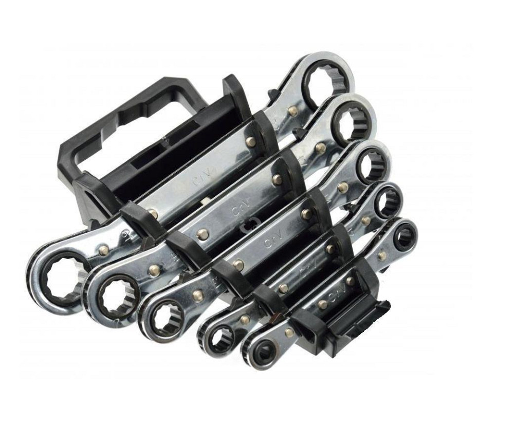 Набір ключів комбінованих шарнірно-трещоточных 5 предметів GEKO G10046 Чернігів - фото 2