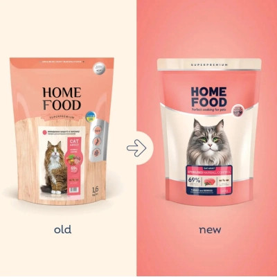 Сухий корм для кішок Home Food Hairball control For sterilised з індичкою та ягодами 1.6 кг (4820235020873) Вінниця - фото 2