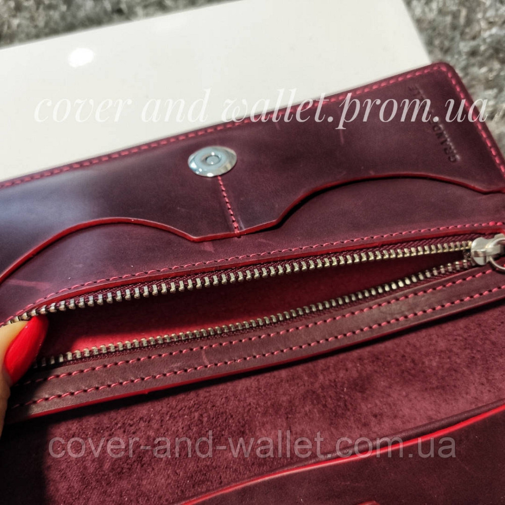 Жіночий гаманець купюрник на магнітах ручної роботи Grande Pelle Сinturino Київ - фото 20
