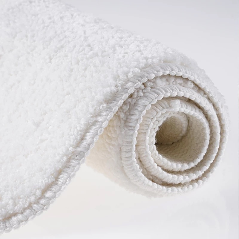 Коврик для ванны и душа Bathlux мягкий тканевой прорезиненный, нескользящий Белый Каменец-Подольский - изображение 5