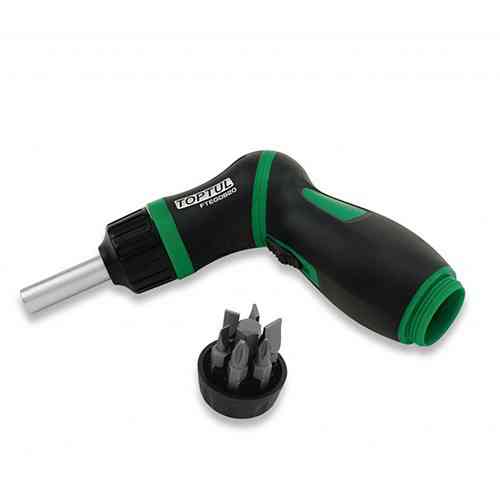 Трещоточная викрутка пістолетного типу TOPTUL 8-в-1 GAAR0901 Одеса