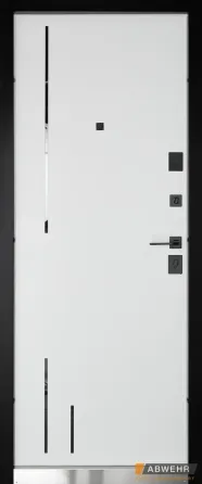 Входная дверь Abwehr Megapolis MG3 Melany 573/558 Уголь + Белый супермат 960*2050 мм Стильная входная дверь Киев