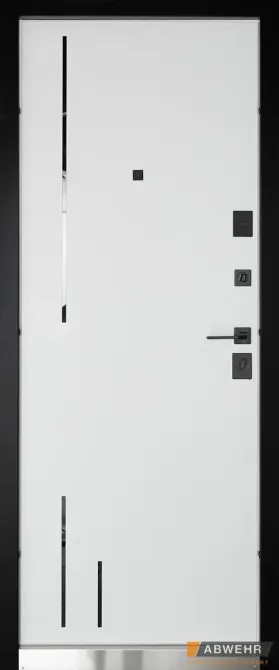 Вхідні двері Abwehr Megapolis MG3 Melany 573/558 Вугілля + Білий супермат 960*2050 мм Стильні вхідні двері Київ - фото 2