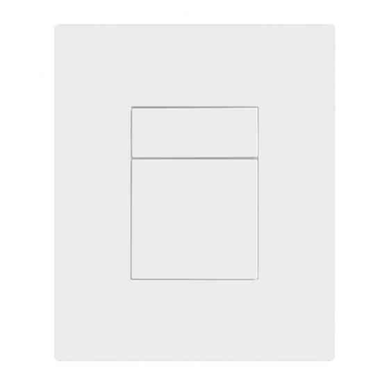 Панель змиву пластикова Koer KT-0607-03 157x198x3mm, кнопка квадратна (колір білий) (KR5714) Київ