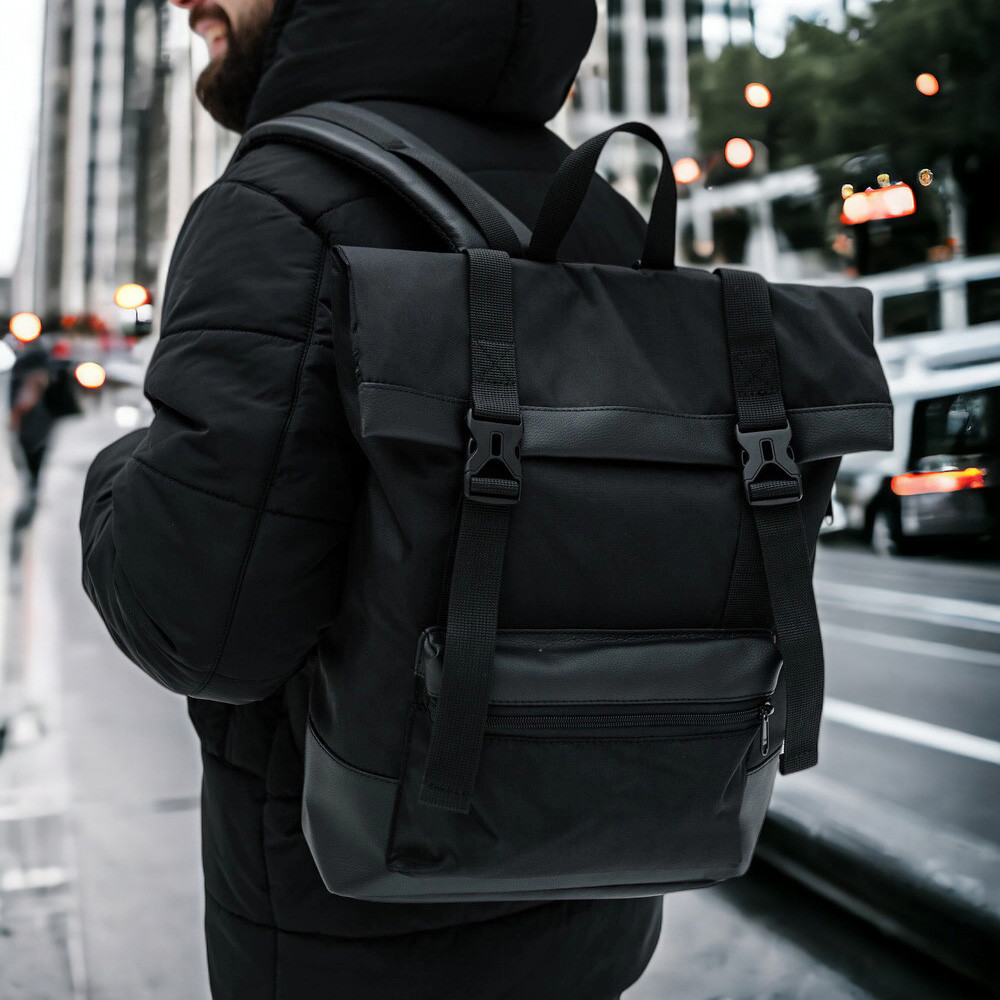 Вместительный повседневный городской прогулочный рюкзак, Стеганный городской рюкзак XD-94 Львов - изображение 4