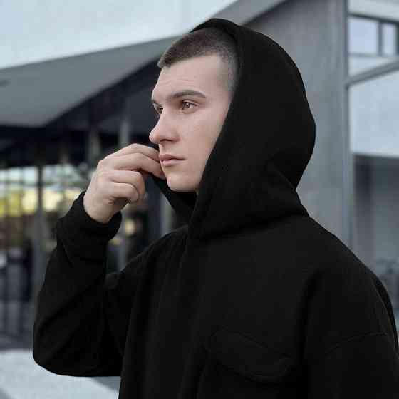 Чорний спортивний костюм чоловічий Pobedov Winter. Комплект спортивний зимовий чоловічий кофта зі штанами Київ