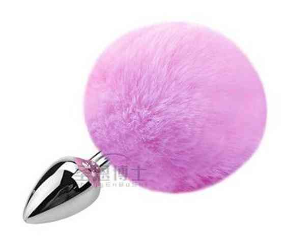 Анальна пробка з хвостом SKN-Z32 Violet ( розмір XS ) Sex Aura Київ