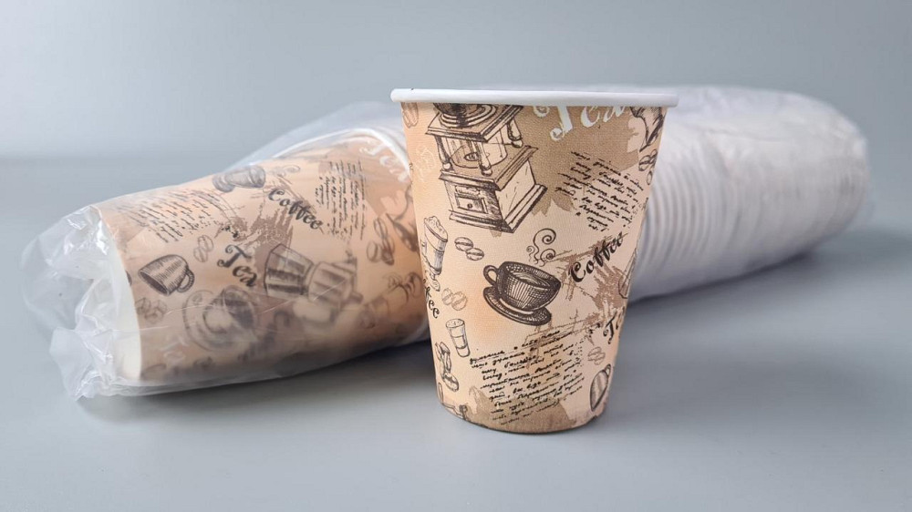 Стакан  бумажный 175мл Юнита Кофе бежевий h7 (50 шт) Харьков - изображение 1