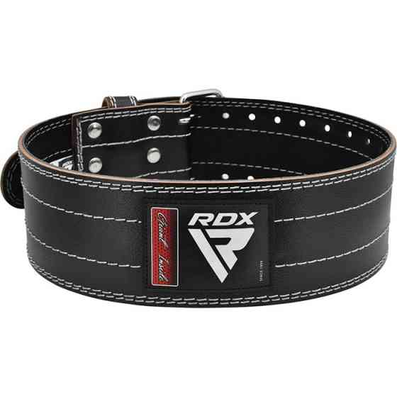 Пояс для важкої атлетики RDX Leather Black/White L Кам'янське