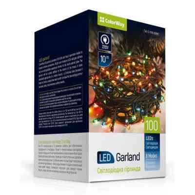 Гірлянда ColorWay LED 100 Color 10м 8 функцій 220V (CW-G-100L10VMC) Вінниця