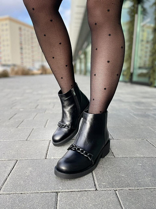 Без бренда Черевики жіночі ARLEN чорні натуральна шкіра зимові высота 11см (2789) Коломия - фото 7