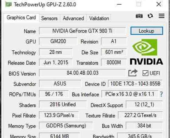 Відеокарта GTX 980Ti ASUS ROG Strix. Київ