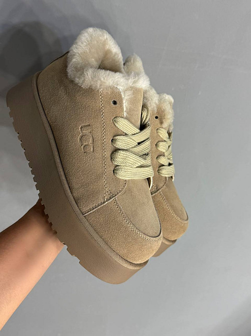 Ботинки женские Hengji 278-5 натуральная замша в стиле угги утепленные короткие бежевые, 38, 24 см Киев - изображение 12