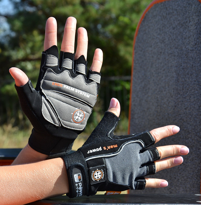 Рукавички для фітнесу Power System PS-2580 Man’s Power Black/Grey XL Каменское - изображение 7