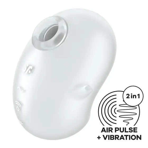 Вакуумний кліторальний стимулятор із вібрацією Satisfyer Cutie Ghost White Львів