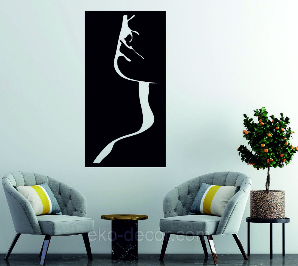 Декоративное настенное Панно «Женский Образ», Декор на стену 110*56 см, Черный Киев - изображение 1