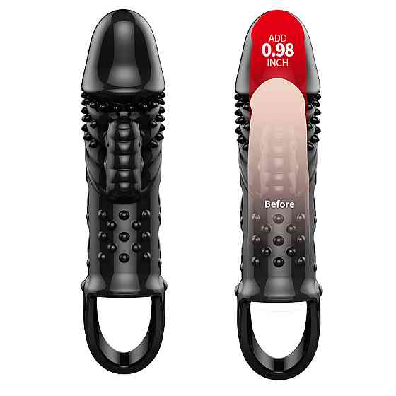 Насадка на член - Pretty Love Cecelia Vibrating Penis Sleeve Black Sex Aura Київ