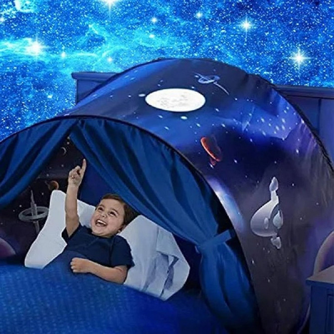 Детская палатка-тент для кровати Dream Tents с дугами, для сна, игр и сказочной атмосферы в комнате Киев - изображение 2