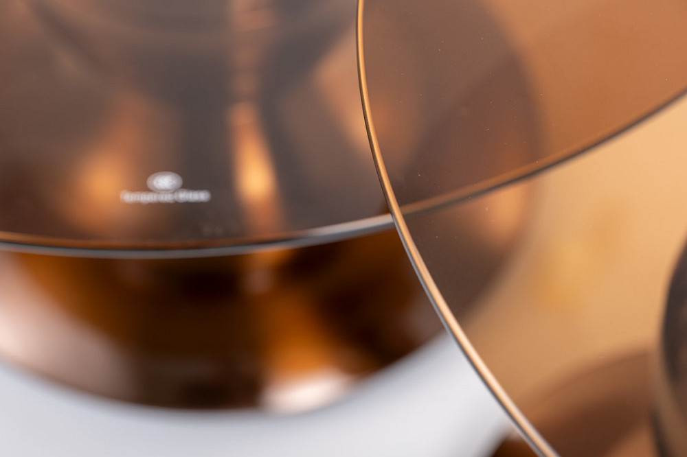 Журнальний столик CASSIE коричневий прозорий/мідний (к-кт) д.70, д.50 Киев - изображение 4