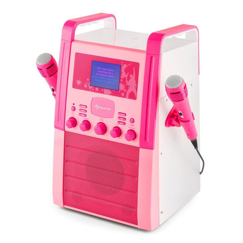 KA8P-V2 PK караоке-система CD-проигрыватель AUX 2 микрофона розовый\черный (Германия, читать описание) Ровно - изображение 10