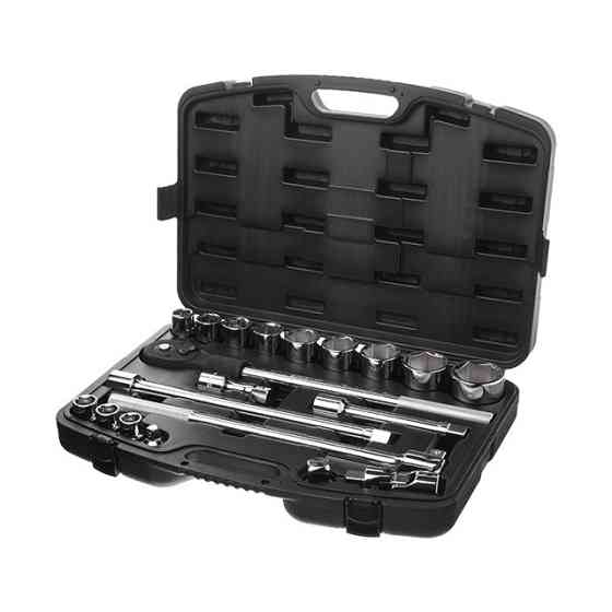 Набір інструментів INTERTOOL 3/4 дюйма, 20 предметів, гол.19-50мм - хром-ванадієвий набір Львів