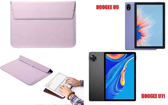 Чохол-конверт VitoCase для Doogee U9, з функцією підставки для планшета Чорний Фіолетовий Київ