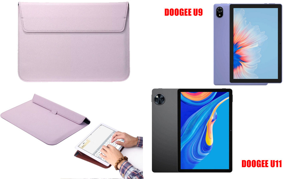 Чохол-конверт VitoCase для Doogee U9, з функцією підставки для планшета Чорний Фіолетовий Київ - фото 1