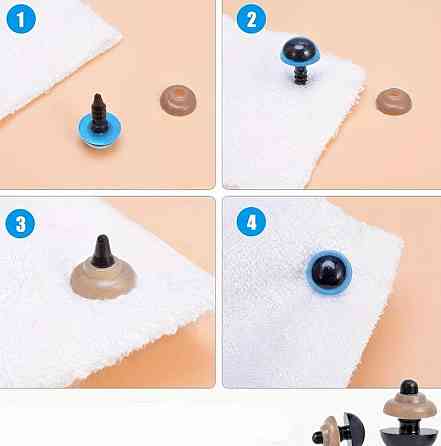 Набор безопасных глаз и носиков для игрушек 752 шт, разные размеры и цвета, органайзер Киев