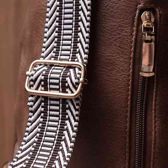 Удобная слинг сумка для женщин из экокожи Коричневый (Vintage) Киев