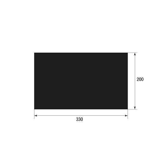 Лист акрил чорний 3мм 330х200мм Київ