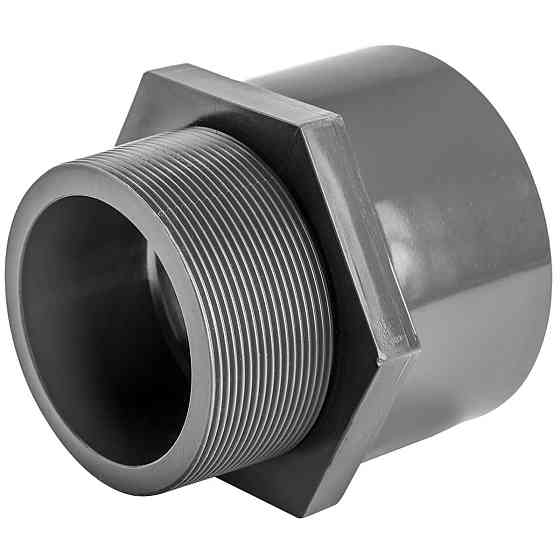 Муфта ПВХ с внешней резьбой, d110х4