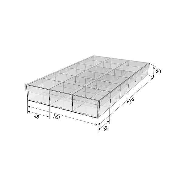 Коробка акриловая EKOSTAR 270х150х30 с крышкой Киев