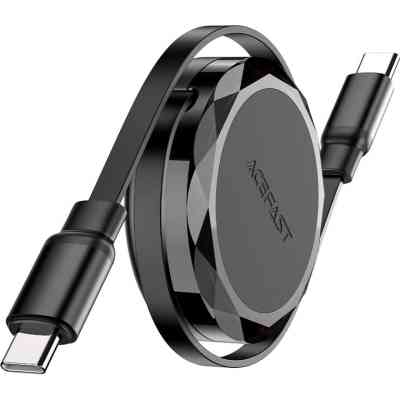 Дата кабель USB-C to USB-C 0.8m 60W dual retraction C13-03 Black Acefast (6974316280132) Вінниця