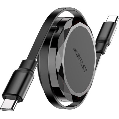 Дата кабель USB-C to USB-C 0.8m 60W dual retraction C13-03 Black Acefast (6974316280132) Вінниця - фото 1