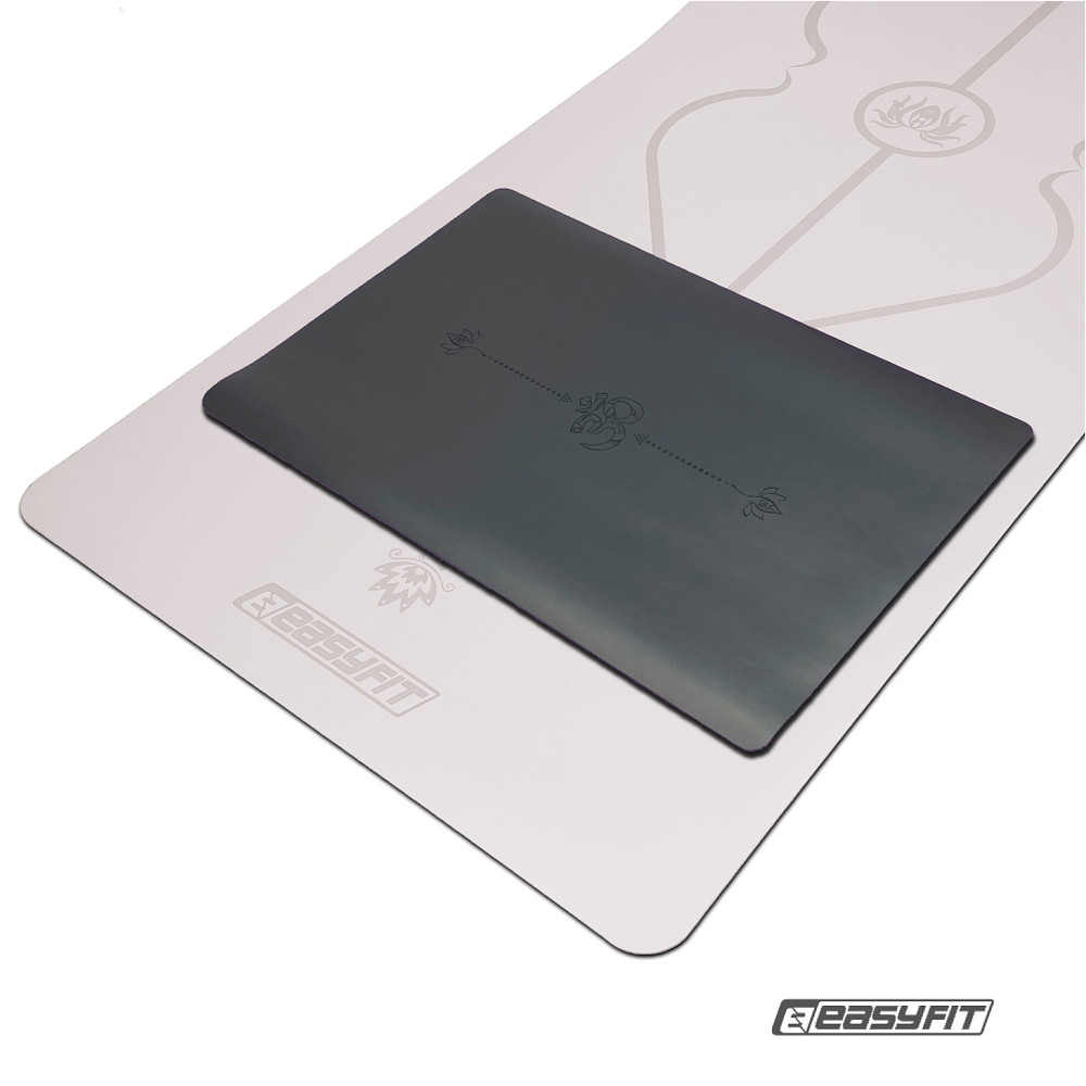 Міні-мат для йоги EasyFit Yoga Pad каучук 3,5 мм Чорний Коломия - фото 1