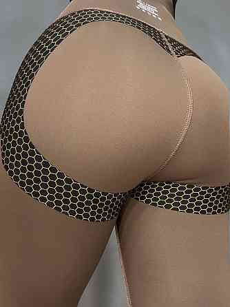 Лосини жіночі You are Peri 24051 утягуючі з широким поясом і золотим написом коричневі, коричневий, XL Київ