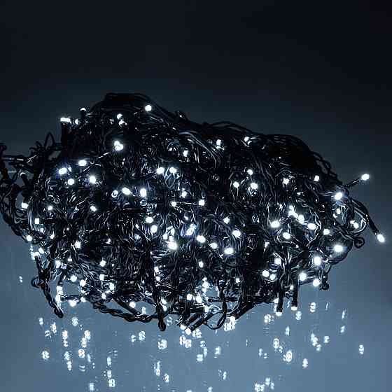 Garlando Новорічна гірлянда вулична Бахрома 36 м 600 LED чорний провід Білий 36МBW Коломыя