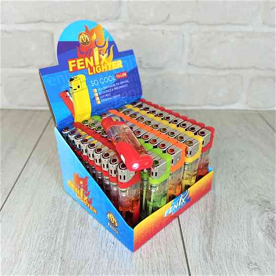 Зажигалка с фонариком пьезовая Феникс Микс уп/50шт. Харьков