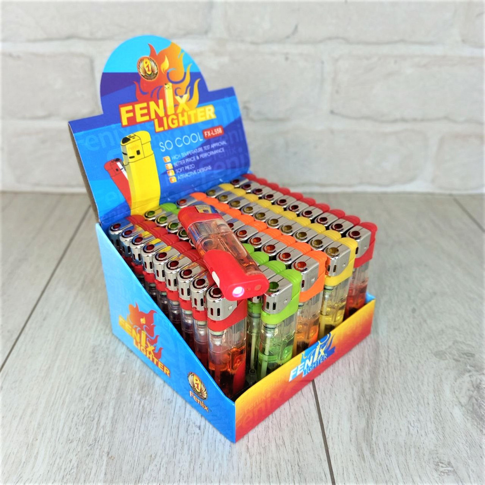 Зажигалка с фонариком пьезовая Феникс Микс уп/50шт. Харьков - изображение 5