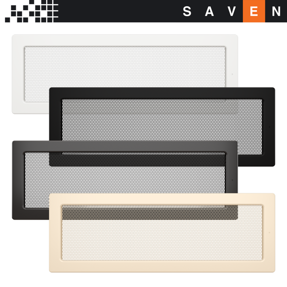 Вентиляційна решітка для каміна SAVEN 17х49 кремова Львів - фото 6