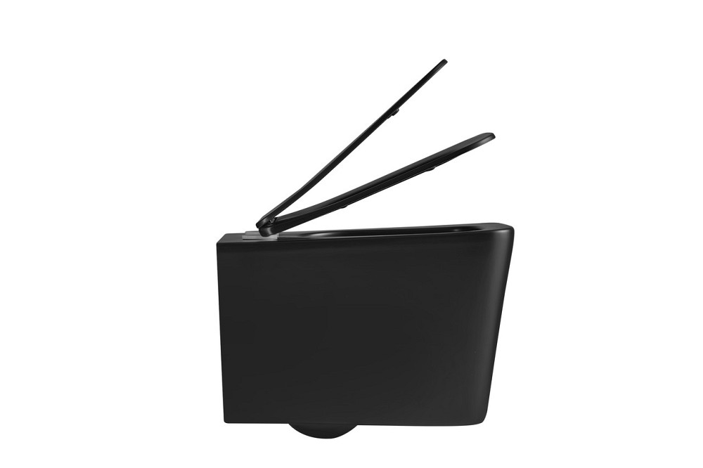 Унитаз подвесной Mixxus Premium QUADRO-0301-T3 BLACK 490х340х360mm, система смыва TORNADO 3.0 (MP6587) Киев - изображение 3