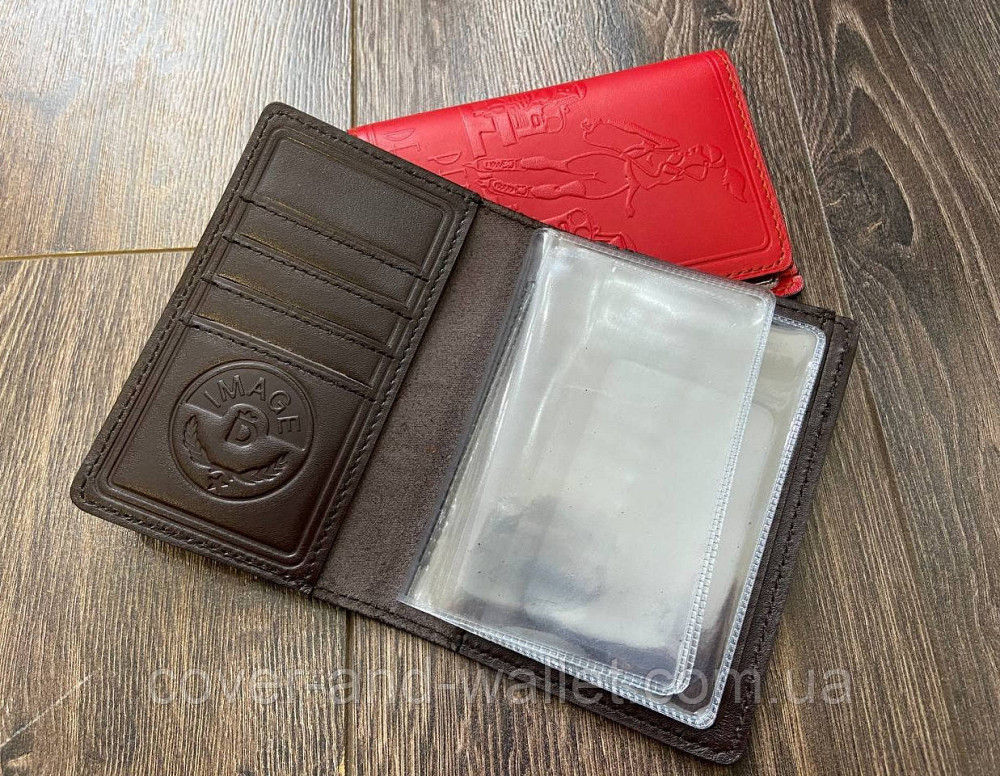 Жіноча шкіряна обкладинка для документів водія Київ - фото 2