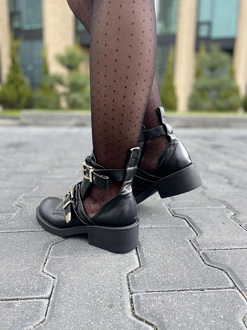 Черевики жіночі ARLEN чорні натуральна шкіра весна-осінь висота 10см розмір 39р (4039) Коломия - фото 3