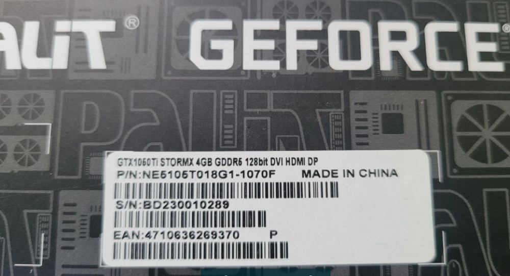 Видеокарта: Palit GeForce GTX 1050 Ti StormX . Киев - изображение 4