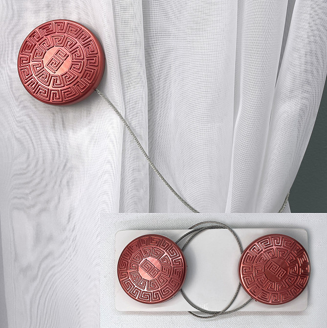 Магніти для штор і гардин Родос набір 2 шт Кораловий (81-126) Київ - фото 1