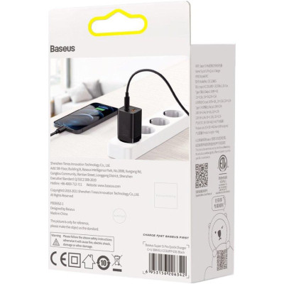 Зарядний пристрій Baseus Super Si Pro Quick Charger C+U 30W black (CCSUPP-E01) Вінниця - фото 6