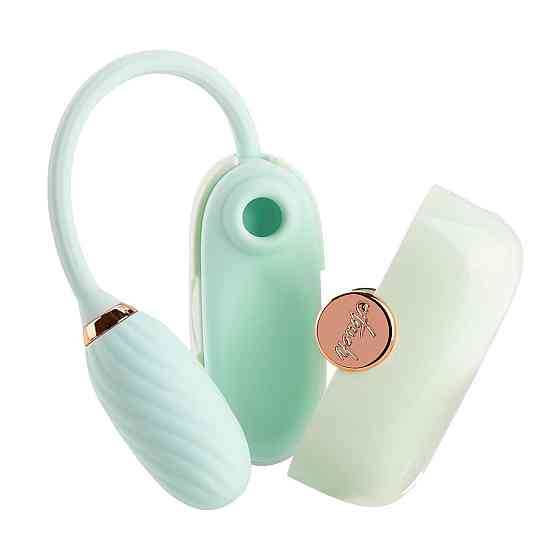 Вакуумный клиторальный стимулятор Otouch Louis Vibrate Teal с виброяйцом, в кейсе Sex Aura Киев